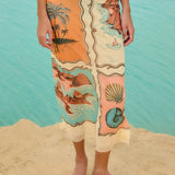 Saia Midi Tule Estampada Souvenir Rio