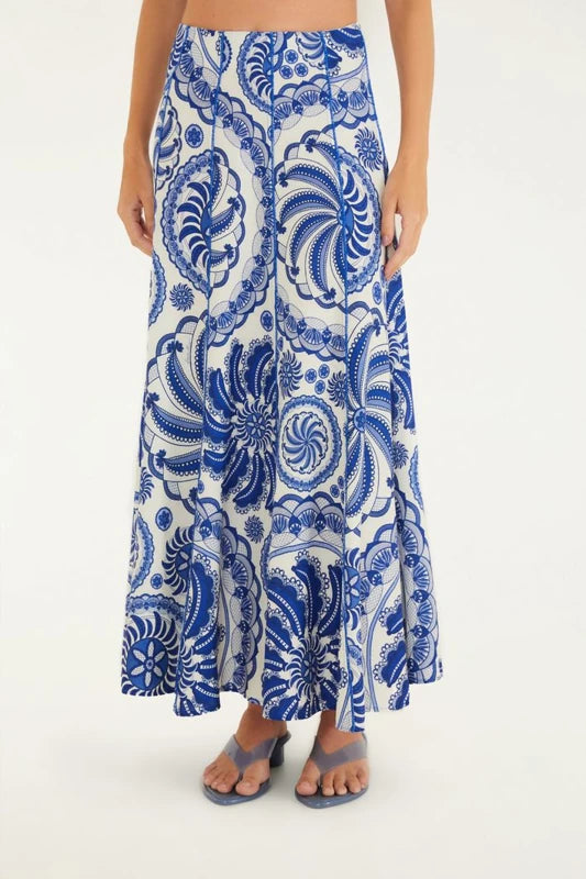 Saia Cropped Estampada Delicadeza De Banana