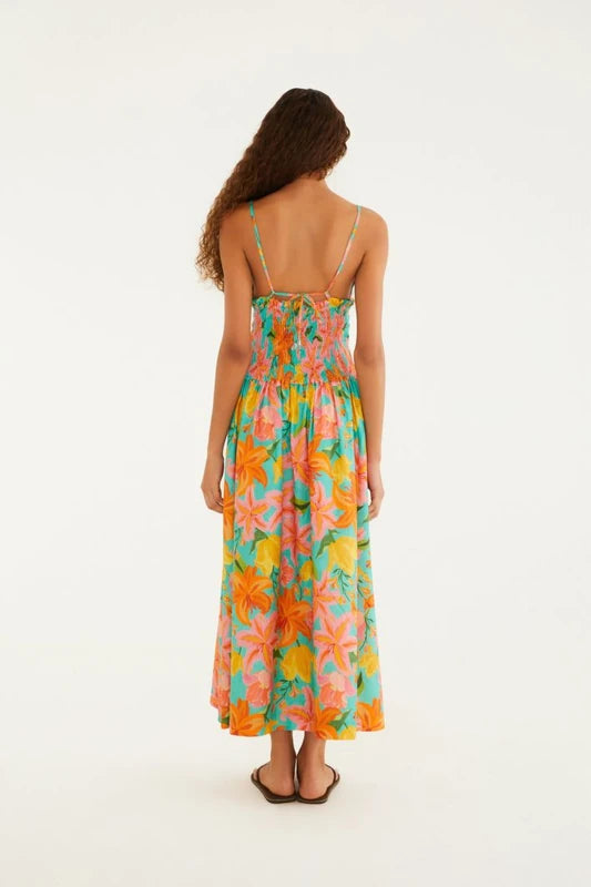 Vestido Longo Estampado Amor De Flor