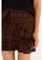 Saia Curta Estampada Tipográfico Amazônia