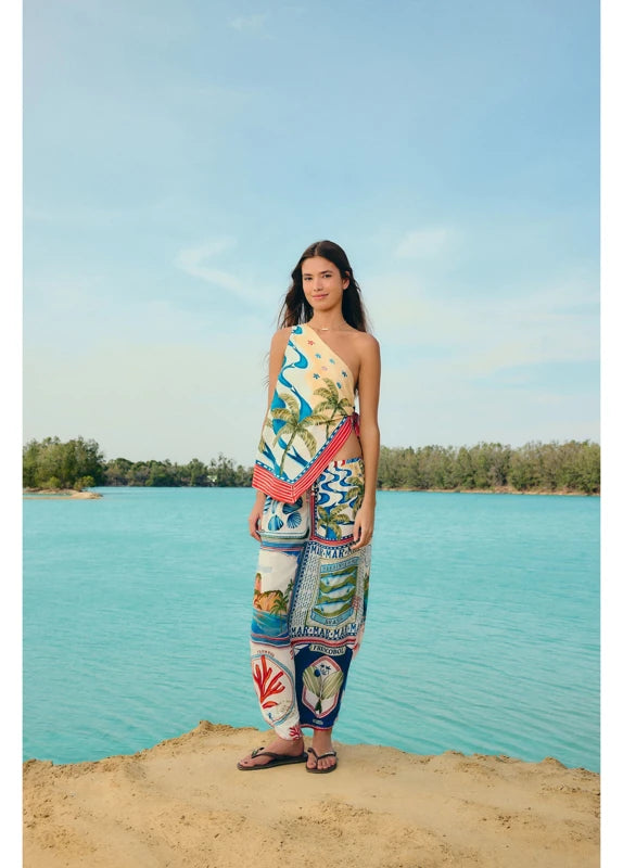 Saia Estampada  Selo Praiano