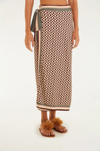 Saia Midi Estampada Amore