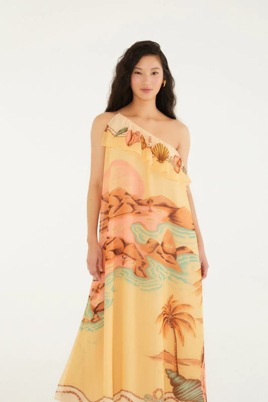 Vestido Ombro Só Estampado Souvenir Rio