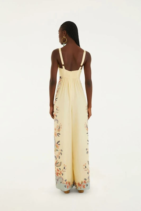 Macacão Pantalona Estampado Encanto Boho