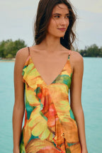 Vestido Tule Estampado Thalia