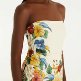 Macacão Sem Alças Estampado Tropicalzinho Lenço