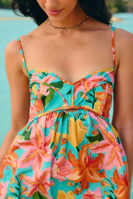 Vestido Curto Estampado Amor De Flor