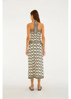 Saia Midi Transpasse Estampada Peixe Copa