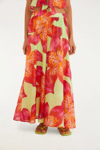 Saia Estampada Lírio Tropical