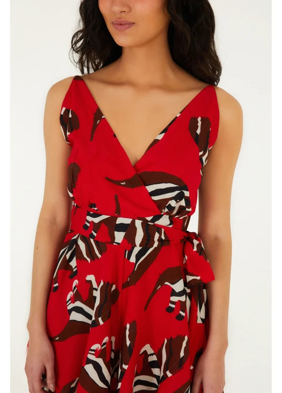 Macaquinho Estampado Tamanduá Vermelho