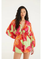 Macaquinho Estampado Lírio Tropical