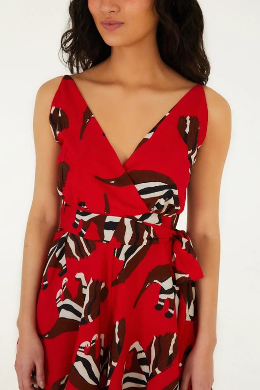 Macaquinho Estampado Tamanduá Vermelho