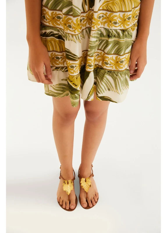 Sandália Rasteira Slim Folha