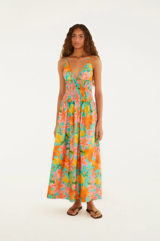 Vestido Longo Estampado Amor De Flor