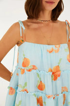 Vestido Curto Estampado Tangerina