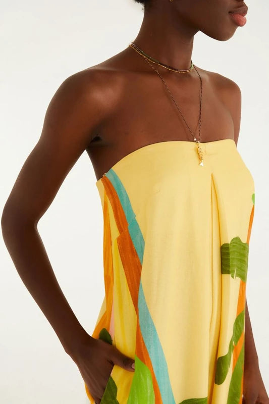 Macacão Pantalona Estampado Paisagem Carioca