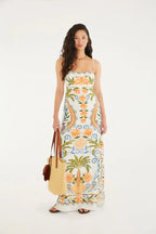 Vestido Longo Estampado Tina