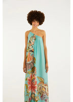 Vestido Longo Estampado Cascata Floral