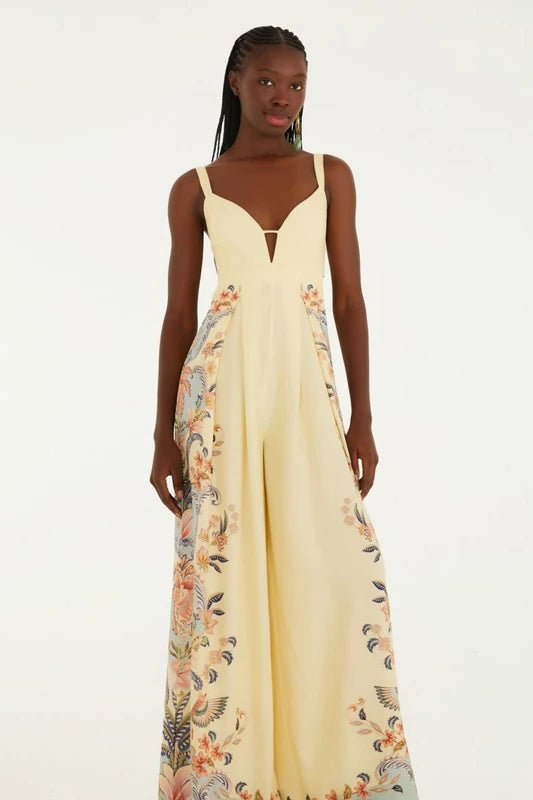 Macacão Pantalona Estampado Encanto Boho