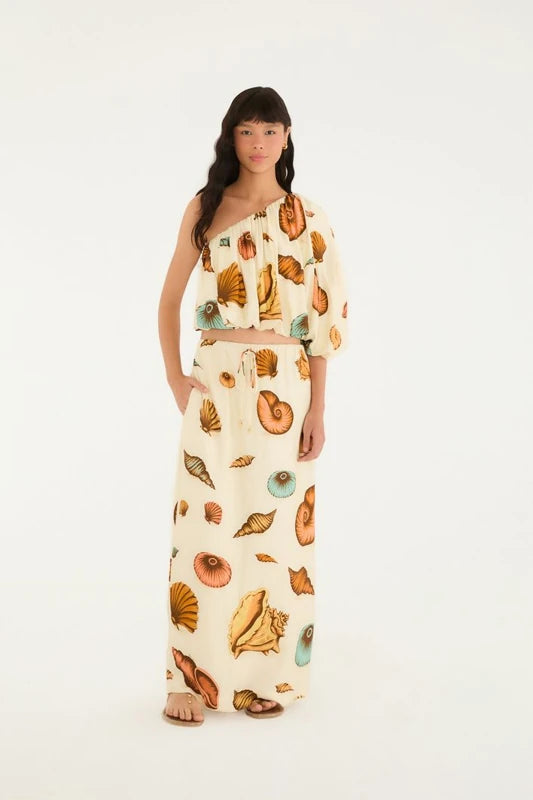 Saia Estampada Souvenir Mar