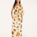 Saia Estampada Souvenir Mar