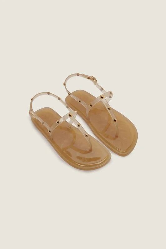 Sandália Jelly Slim Com Tachas