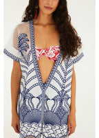 Macaquinho Richelieu Estampado Noite De Pássaro