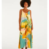 Vestido Longo Estampado Paisagem Carioca