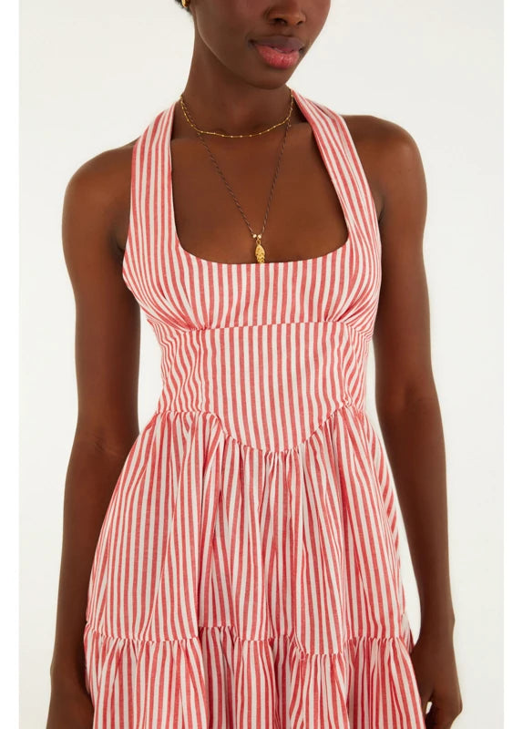 Vestido Curto Listra Palmas