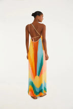 Vestido Plissado Paisagem Carioca