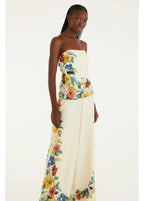 Macacão Sem Alças Estampado Tropicalzinho Lenço