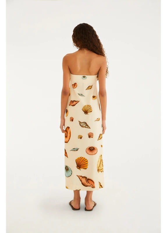 Vestido Longo Estampado Souvenir Mar