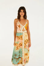 Vestido Midi Estampado Souvenir Litoral