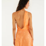 Vestido Decote Estampado Buquê