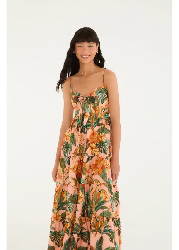 Vestido Marias Estampado Canto Dos Pássaros