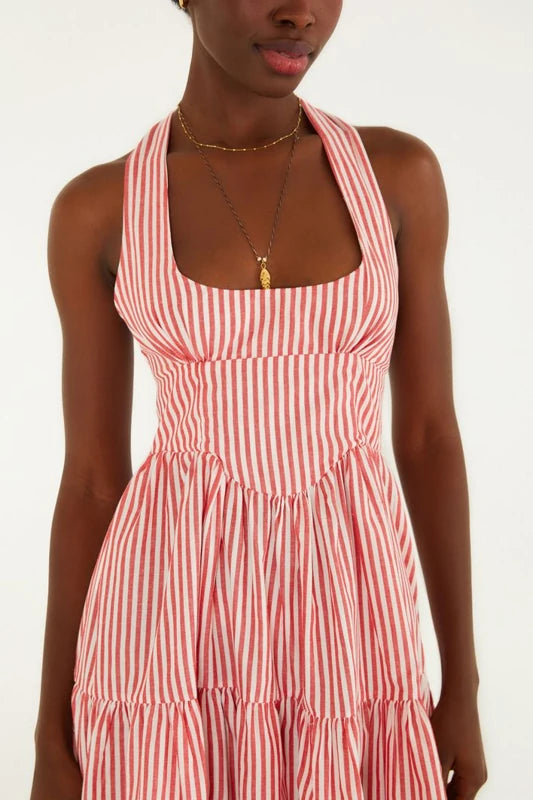 Vestido Curto Listra Palmas