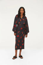 Saia Pareô Estampada Bordado Enkantados