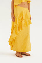 Saia Babado Jacquard