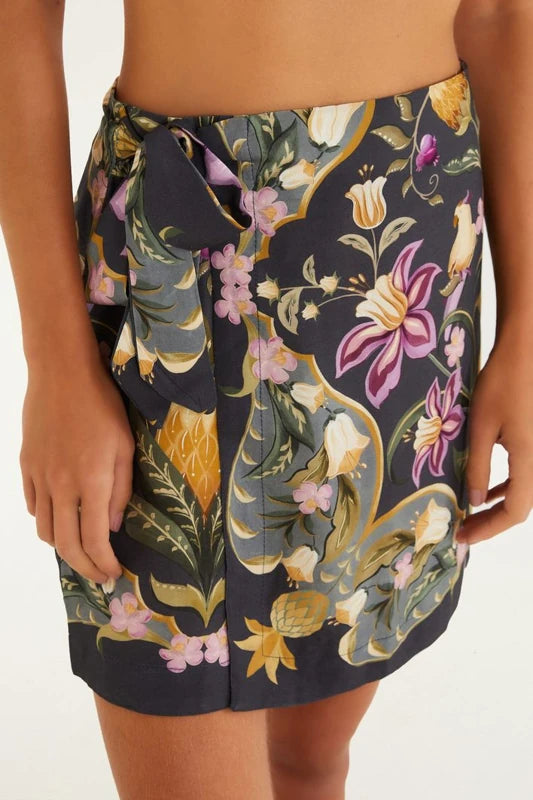 Saia Estampada Lenço Floral Talita