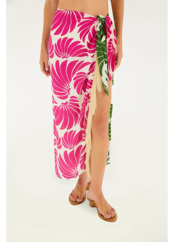 Saia Pareô Estampada Voo De Banana