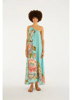 Vestido Longo Estampado Cascata Floral