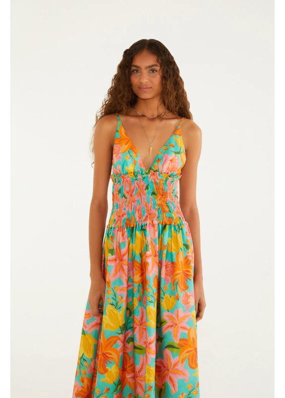 Vestido Longo Estampado Amor De Flor