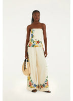 Macacão Sem Alças Estampado Tropicalzinho Lenço