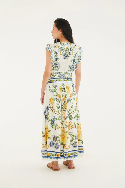 Saia Estampada Floral Emília