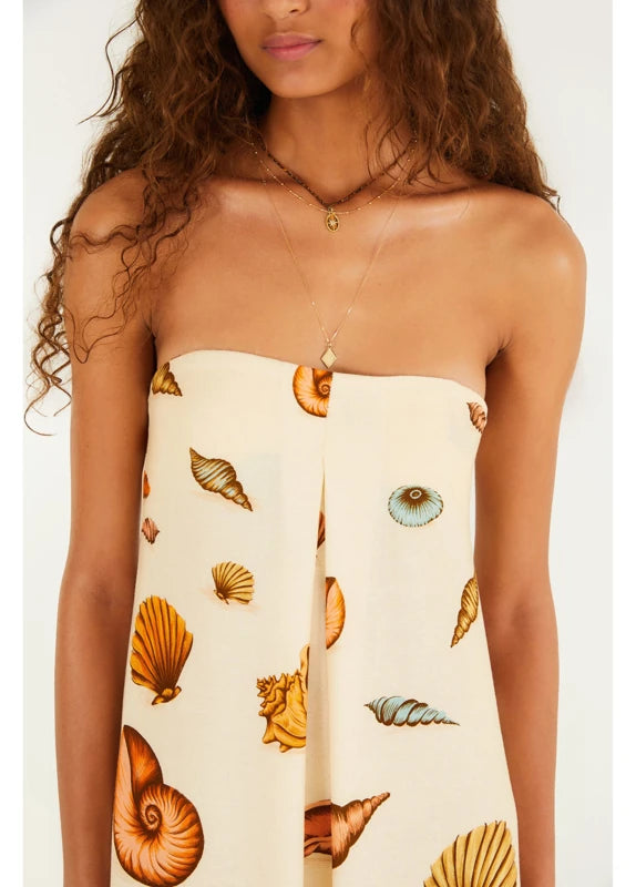 Vestido Longo Estampado Souvenir Mar