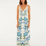 Vestido Longo Alcinha Estampado Laura