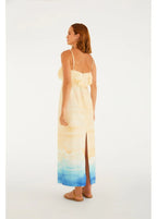 Vestido Reto Estampado Praia Linda