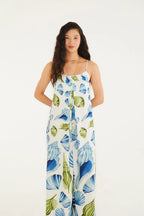 Macacão Longo Estampado Concha Litoral