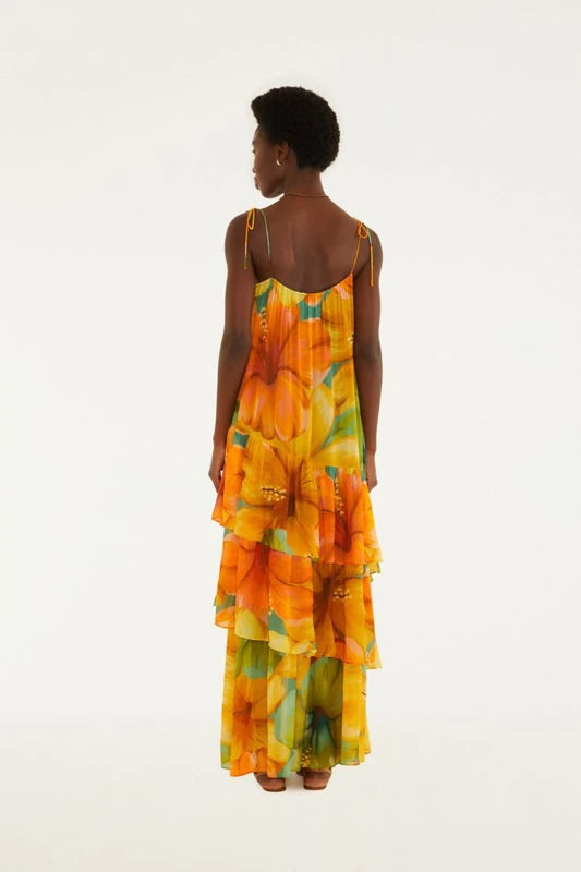 Vestido Longo Estampado Thalia