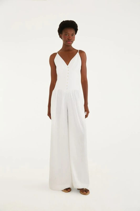 Macacão Botões Pantalona